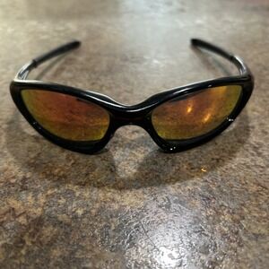 Oakley Twenty XX Jet Black 04-580 Ruby Iridium Lens Sunglasses Vintage Rare